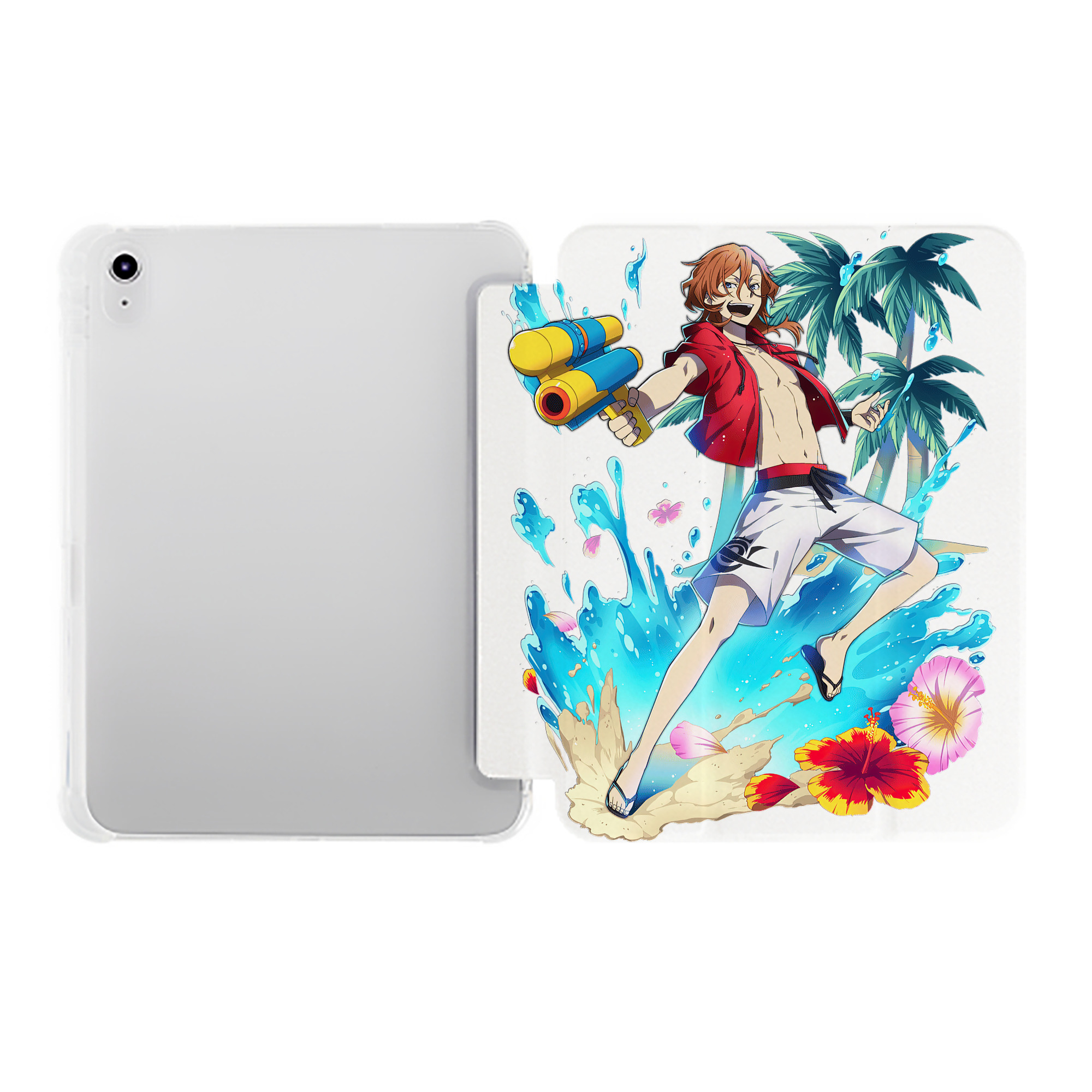 （画像用） 文豪ストレイドッグス Bungo Stray Dogs IPad ケース ペン収納付き 三つ折りスタンド PUレザー×シリコン 対応機種9.5/10.5/10.9インチ